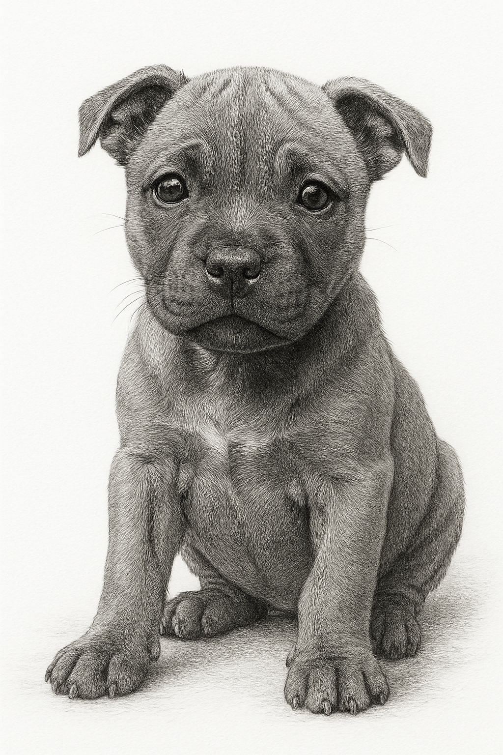 Custom pet portrait in sketch style by The Family Portrait Company